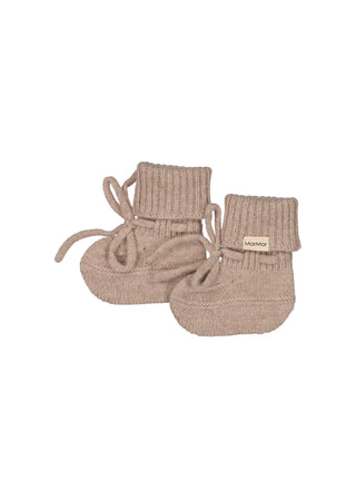 Cashmere Babyschuhe Beige Meliert von MarMar