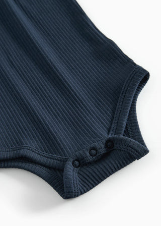 Modal Langarm Rib Body mit Knöpfen Pilot Navy von MarMar Copenhagen