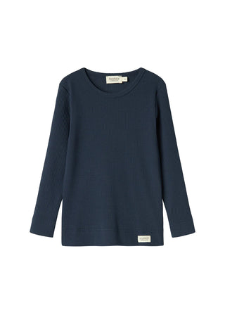 Modal Langarm Rib Shirt Pilot Navy von MarMar Copenhagen