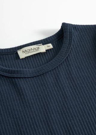 Modal Langarm Rib Shirt Pilot Navy von MarMar Copenhagen