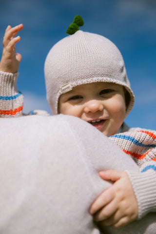 Baby-Strickmütze Aly Moon Grey von MarMar Copenhagen