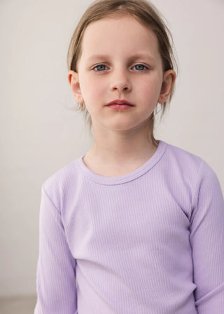 Modal Langarm Rib Shirt Lilacs von MarMar Copenhagen