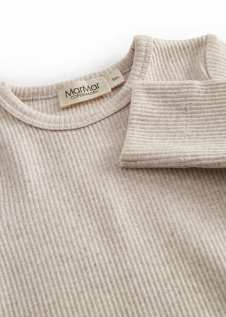 Modal Langarm Rib Body Light Beige Meliert von MarMar Copenhagen