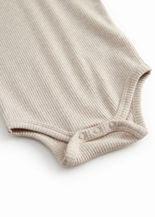 Modal Langarm Rib Body Light Beige Meliert von MarMar Copenhagen