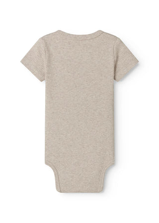 Modal Kurzarm Rib Body Light Beige Meliert von MarMar Copenhagen