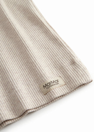 Modal Langarm Rib Shirt Light Beige Meliert von MarMar Copenhagen