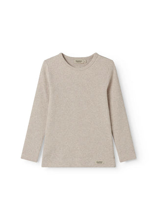 Modal Langarm Rib Shirt Light Beige Meliert von MarMar Copenhagen