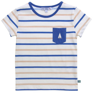 T-Shirt Weiss-Blau gestreift von Enfant Terrible
