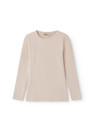 Modal Langarm Rib Shirt Mistry Pink mit Lochmuster von MarMar Copenhagen