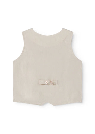 Leinen Kinderweste Jalfa Beige von MarMar Copenhagen