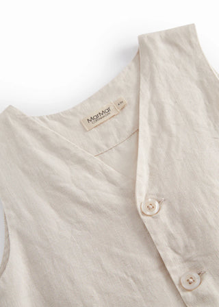 Leinen Kinderweste Jalfa Beige von MarMar Copenhagen