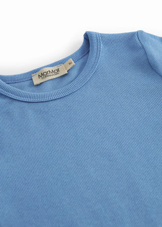 Modal Kurzarm Rib Shirt Surf Blue von MarMar Copenhagen