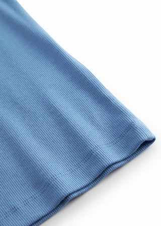 Modal Kurzarm Rib Shirt Surf Blue von MarMar Copenhagen