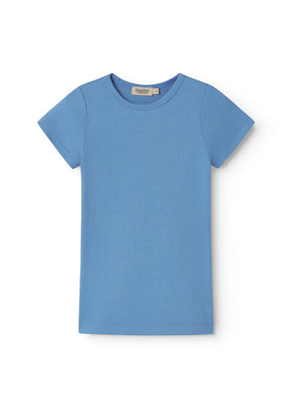 Modal Kurzarm Rib Shirt Surf Blue von MarMar Copenhagen