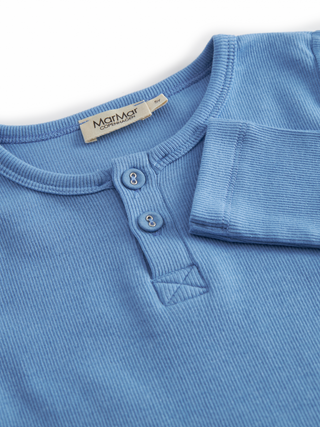 Modal Langarm Rib Shirt Surf Blue von MarMar Copenhagen