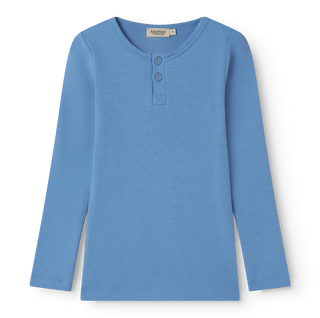 Modal Langarm Rib Shirt Surf Blue von MarMar Copenhagen