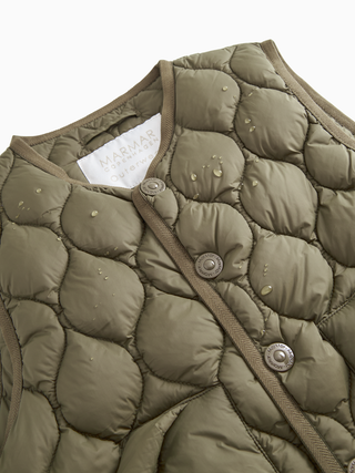 Thermo Gilet Oris Waistcoat Crocodile Grün von MarMar Copenhagen