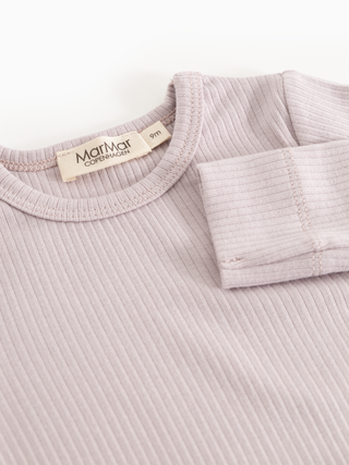 Modal Langarm Rib Body Cloud Gray Lila von MarMar Copenhagen