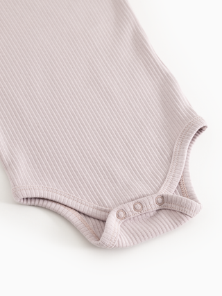 Modal Langarm Rib Body Cloud Gray Lila von MarMar Copenhagen