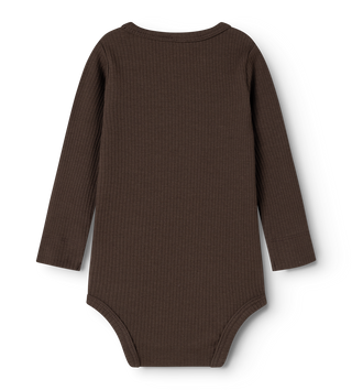 Modal Langarm Rib Dark Roast Braun von MarMar Copenhagen