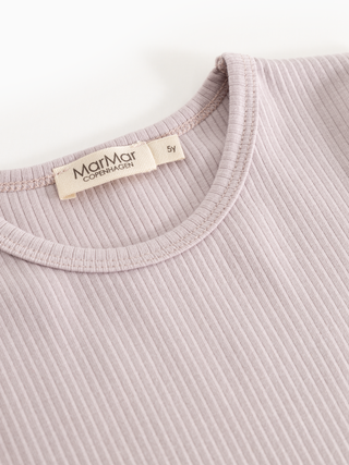 Modal Langarm Rib Shirt Cloud Gray Lila von MarMar Copenhagen