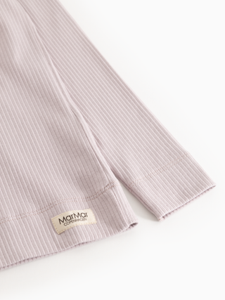 Modal Langarm Rib Shirt Cloud Gray Lila von MarMar Copenhagen