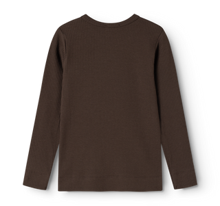 Modal Langarm Rib Shirt Dark Roast Braun von MarMar Copenhagen