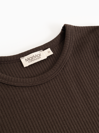 Modal Langarm Rib Shirt Dark Roast Braun von MarMar Copenhagen