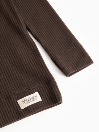 Modal Langarm Rib Shirt Dark Roast Braun von MarMar Copenhagen