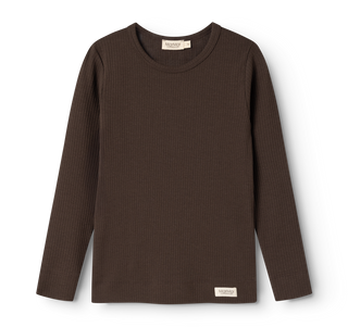 Modal Langarm Rib Shirt Dark Roast Braun von MarMar Copenhagen