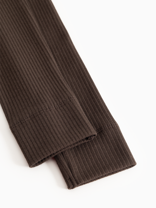 Modal Rib Leggings Dark Roast Braun von MarMar Copenhagen