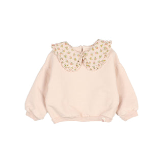 Baby Pullover Cream Pink mit Blumenmuster von Búho Barcelona