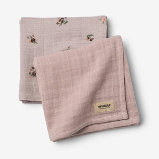 Musselintücher 2er Set Kaya Soft Lilac von Wheat