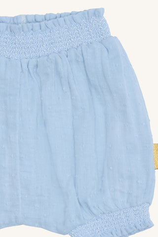 Musselin Babyshorts Hilma Cloud Blau von Hust & Claire