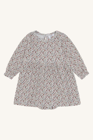 Modal-Baumwoll Babykleid Kristi Hellblau Atmosphere mit Blumenprint von Hust & Claire