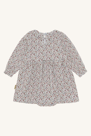 Modal-Baumwoll Babykleid Kristi Hellblau Atmosphere mit Blumenprint von Hust & Claire