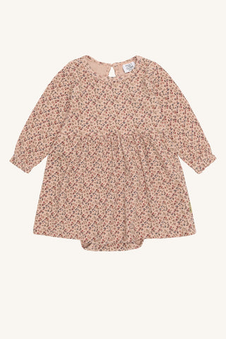 Modal-Baumwoll Babykleid Kristi Rosa mit Blumenprint von Hust & Claire
