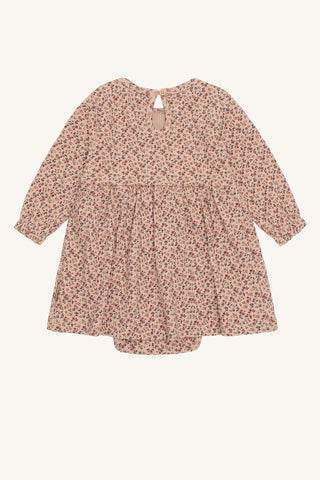 Modal-Baumwoll Babykleid Kristi Rosa mit Blumenprint von Hust & Claire