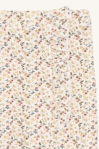 Modal-Baumwoll Baby-Leggings Laerke Beige mit Blumenprint von Hust & Claire