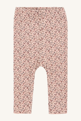 Modal-Baumwoll Baby-Leggings Laerke Rosa mit Blumenprint von Hust & Claire