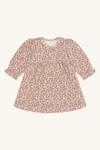 Baumwoll Babykleid Flora Beige mit Blumenprint von Hust & Claire