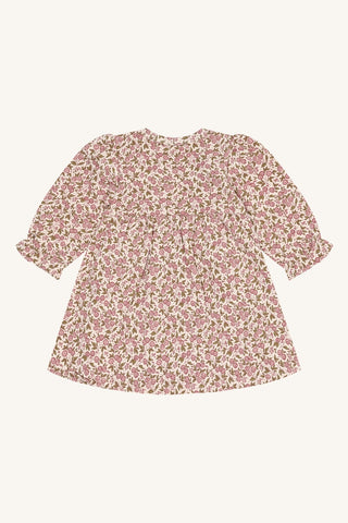 Baumwoll Babykleid Flora Beige mit Blumenprint von Hust & Claire