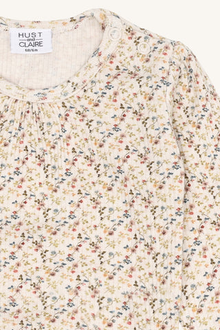 Modal-Baumwollbody Bri Beige mit Blumenprint von Hust & Claire