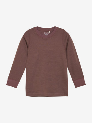 Merinowolle Langarm Shirt Marron von CeLaVi
