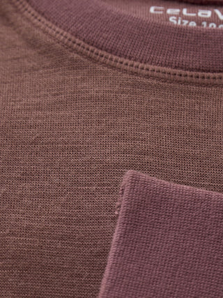 Merinowolle Langarm Shirt Marron von CeLaVi