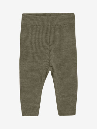 Merinowolle Strick Hose Dusky Green von CeLaVi