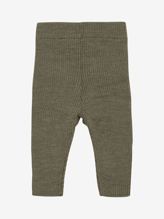 Merinowolle Strick Hose Dusky Green von CeLaVi
