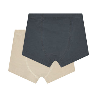 Bambus Unterhose 2er Set Uni Grau und Blau von CeLaVi