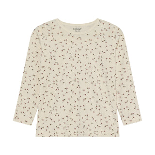 Bambus Langarm Pyjama Set Shadow Gray Rosa mit Blumenmuster von CeLaVi
