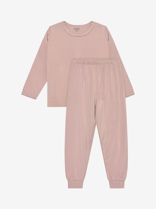 Bambus Langarm Pyjama Set Shadow Gray Rosa von CeLaVi